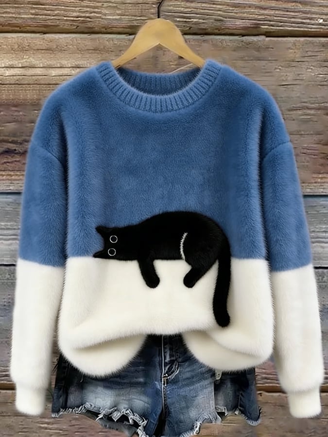 Luna | Cat Print Jumper