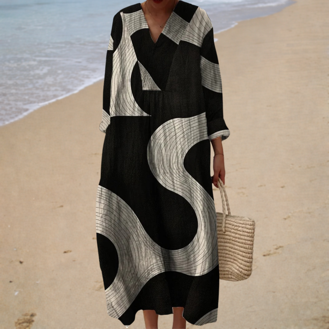 Flattering Summer Dress with Print