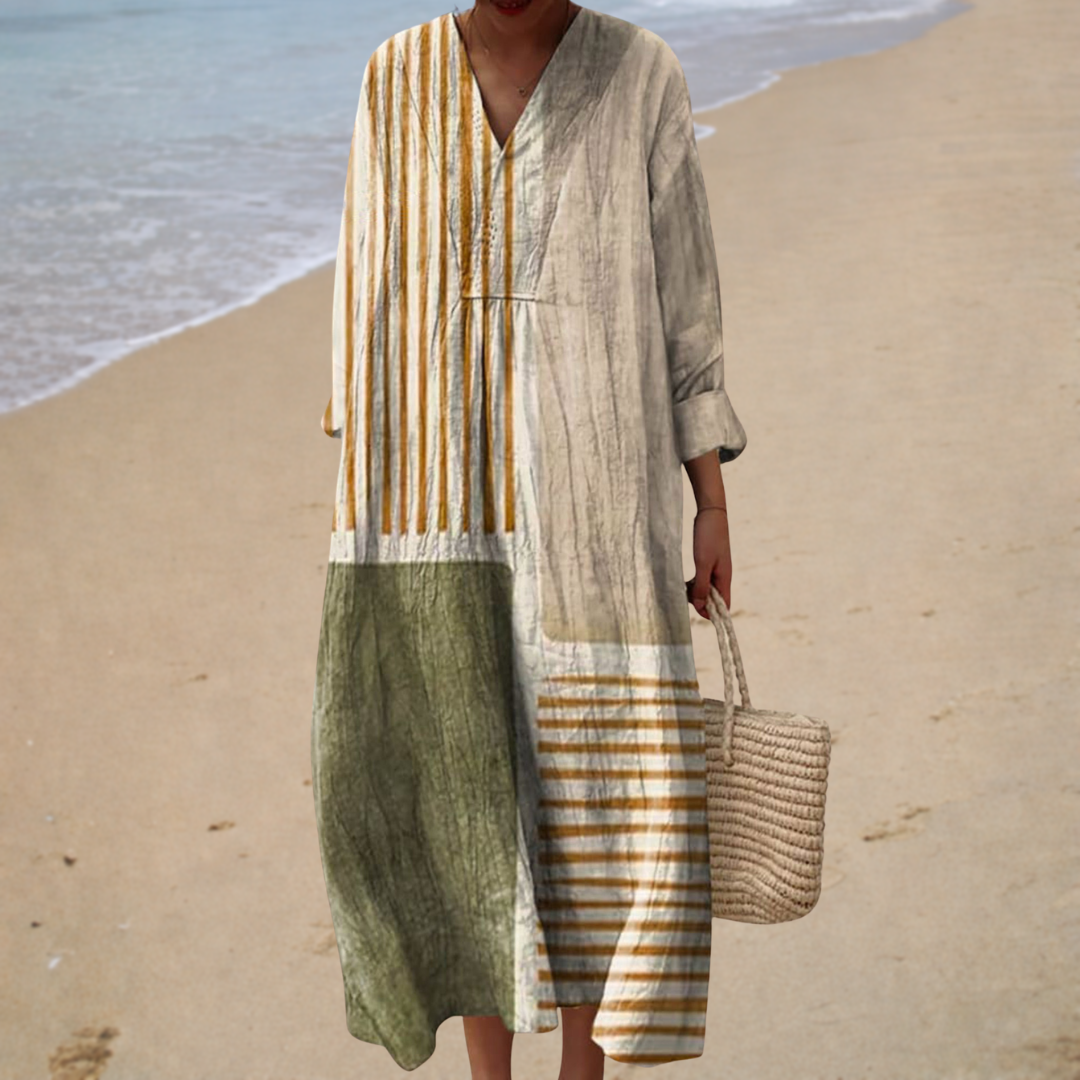 Figure-flattering Summer Dress with Print