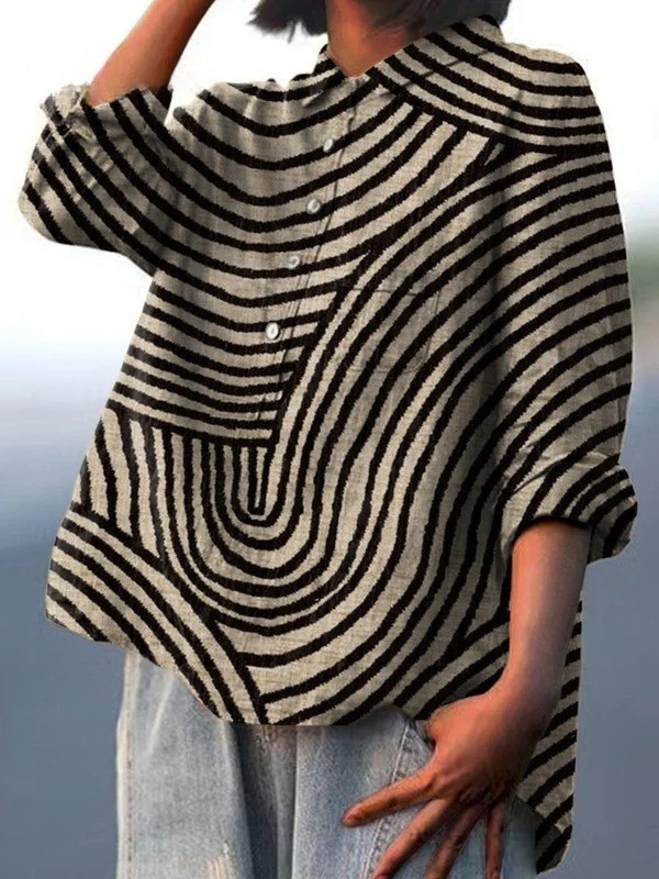 Lotte | Casual Blouse with Circular Line Print