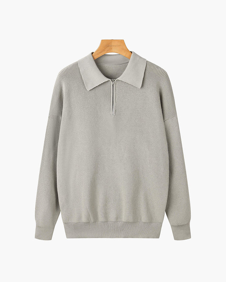 Baxter - Open Collar Polo Jumper