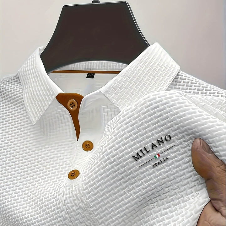 Hetty London Elegant Textured Polo Shirt for Men