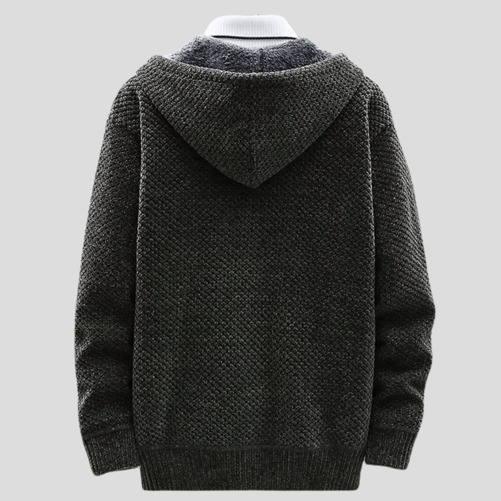 Percival - Lined Hood Zip Cardigan