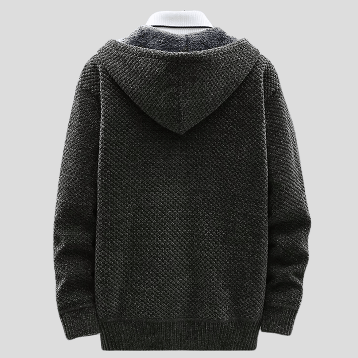 Percival - Lined Hood Zip Cardigan