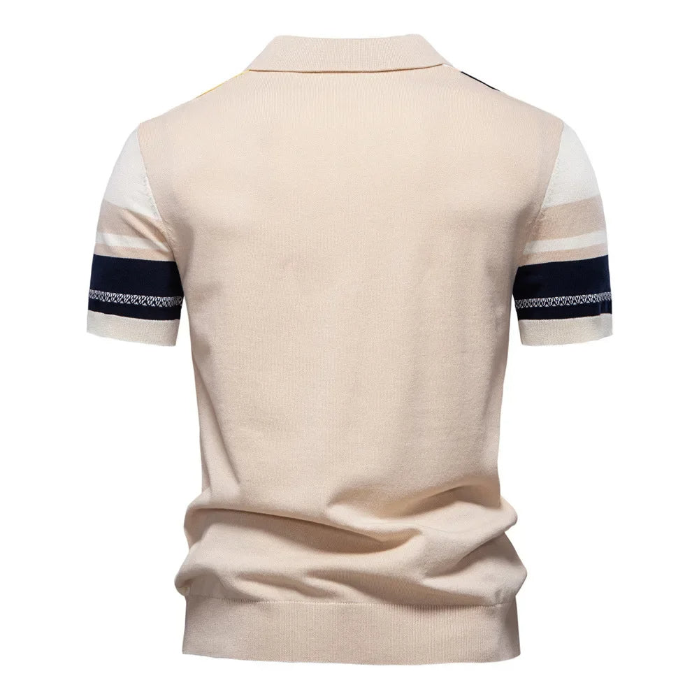 Marcus Contrast Knit Polo