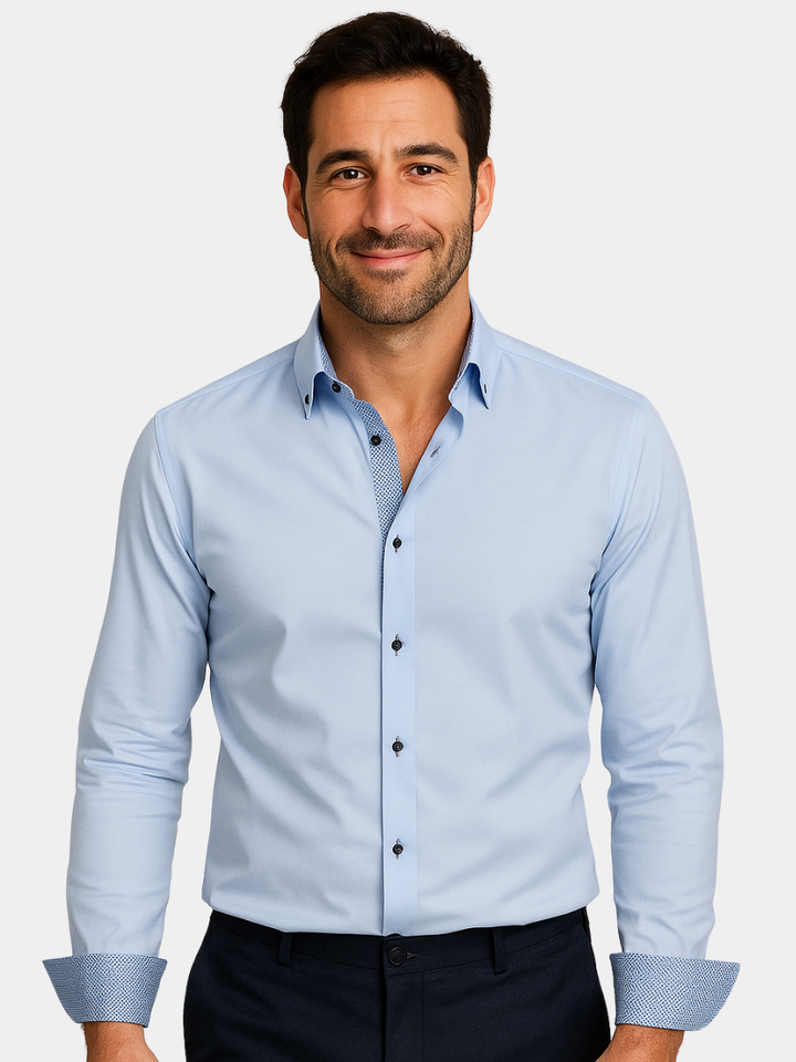 Albert Elegant Lightweight Shirt with Contrast Details