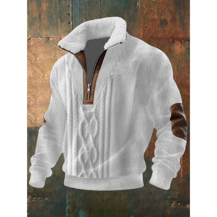 Elias - Fair Isle Yoke Half-Zip Jumper