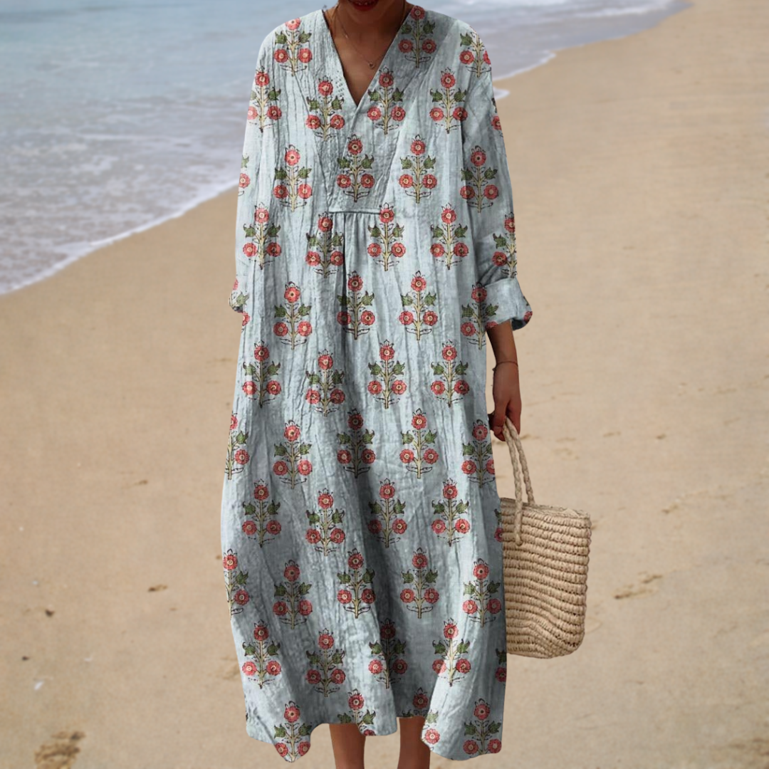 Figure-flattering Summer Dress with Print