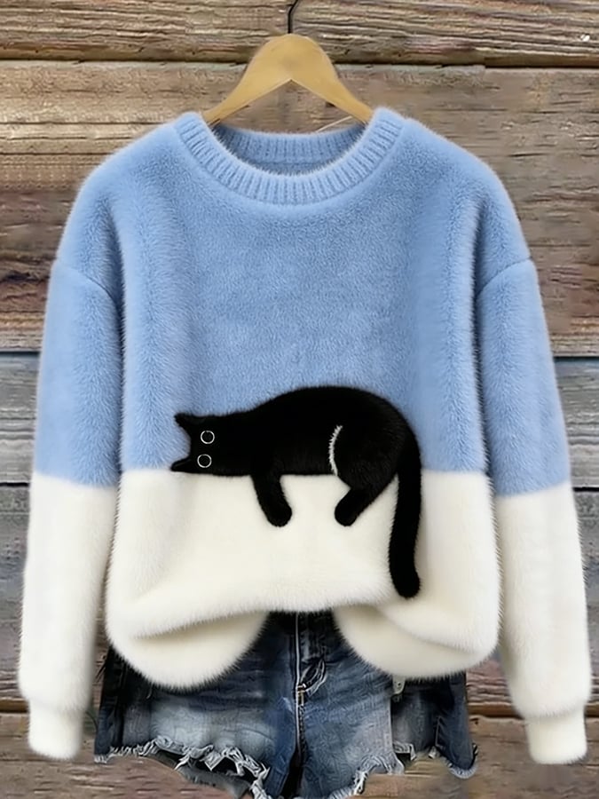 Luna | Cat Print Jumper