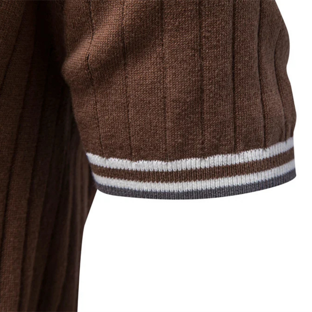 Hetty London Classic Knit Polo Shirt for Men