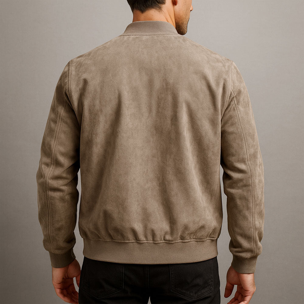 Jarvis - Suede Bomber Jacket