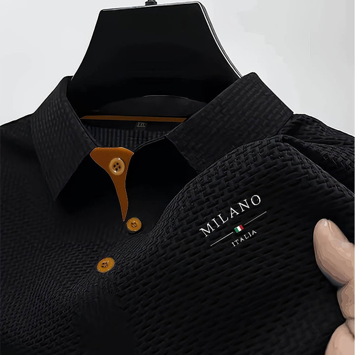 Hetty London Elegant Textured Polo Shirt for Men