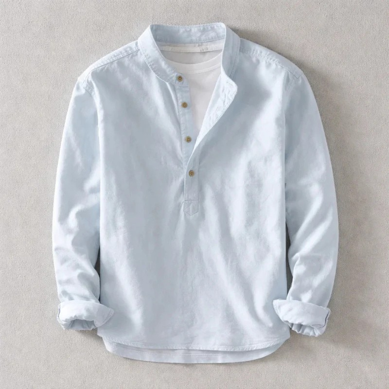 Hetty London Vintage Style Cotton-Linen Shirt for Men