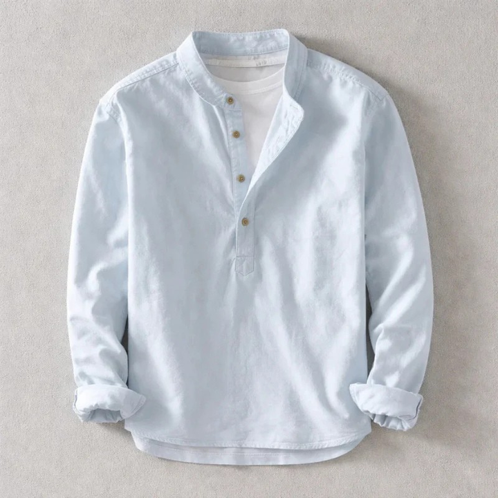 Hetty London Vintage Style Cotton-Linen Shirt for Men