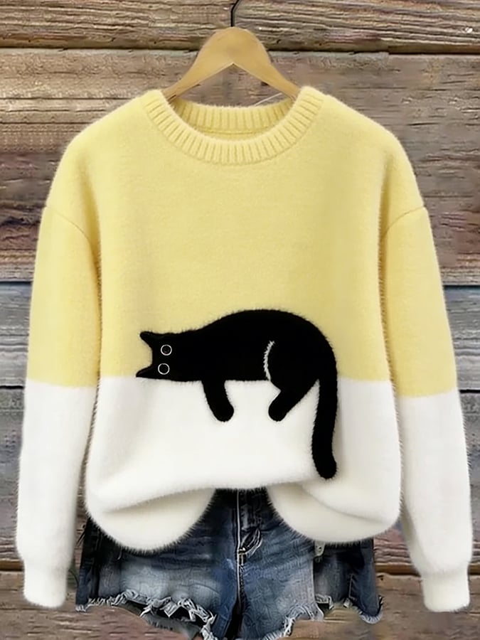 Luna | Cat Print Jumper