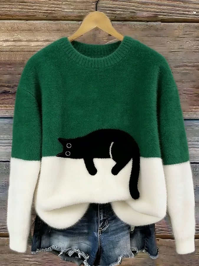 Luna | Cat Print Jumper