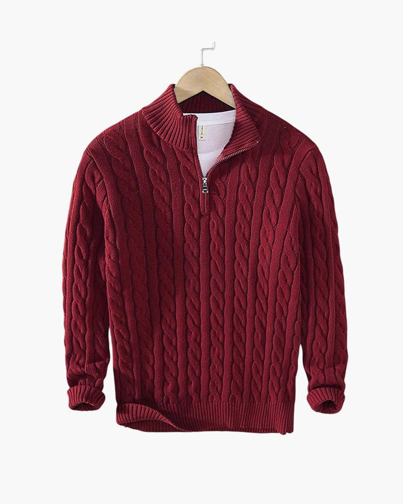 Oakley - Zipped Cable Knit Jumper