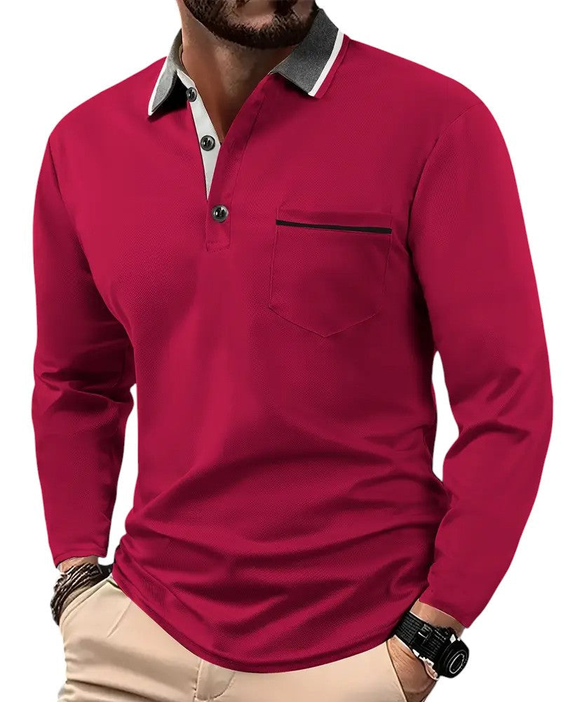 Hetty London Classic Long Sleeve Polo Shirt