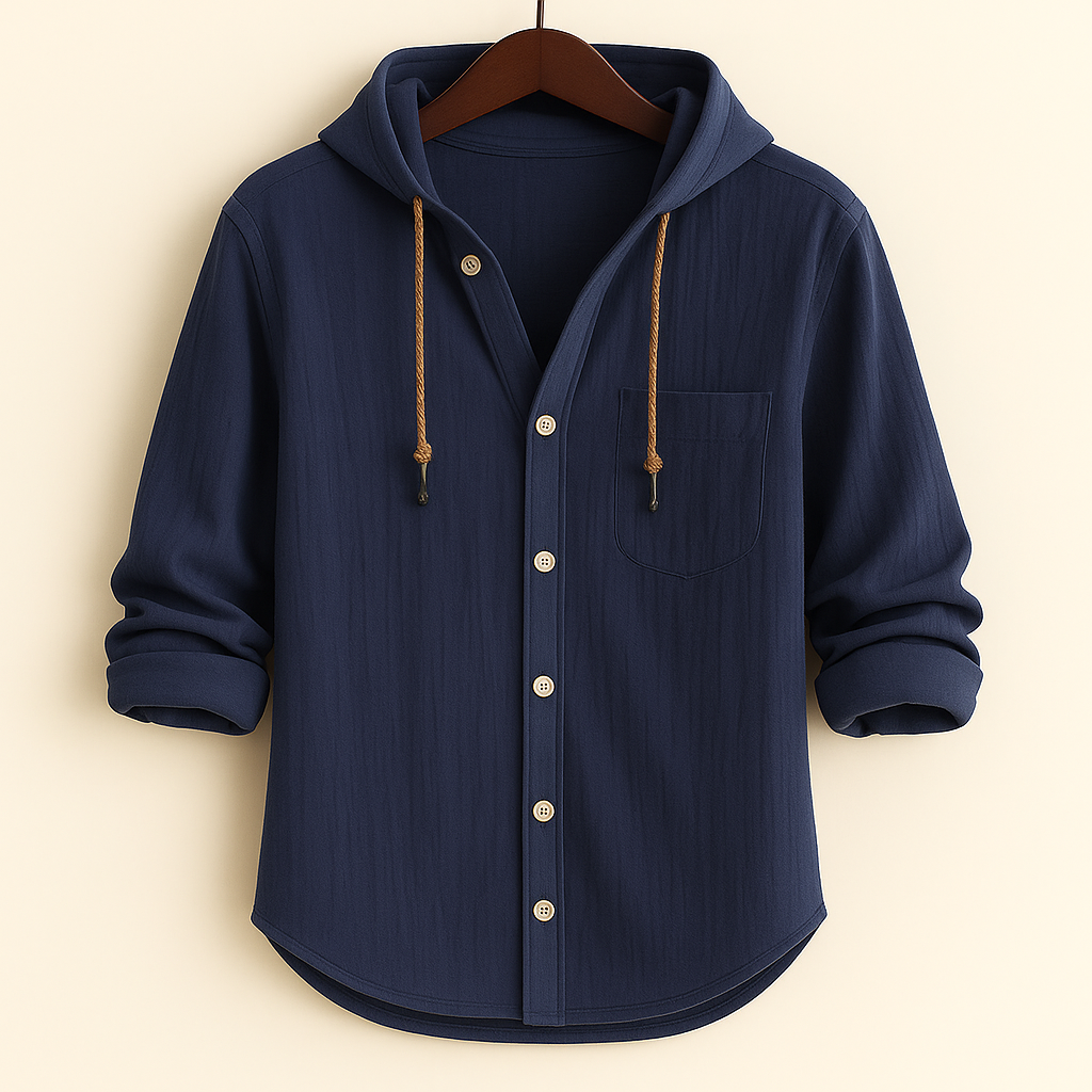 Hetty London Luxury Soft Cotton Hooded Shirt