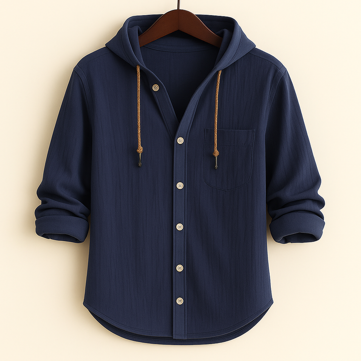 Hetty London Luxury Soft Cotton Hooded Shirt