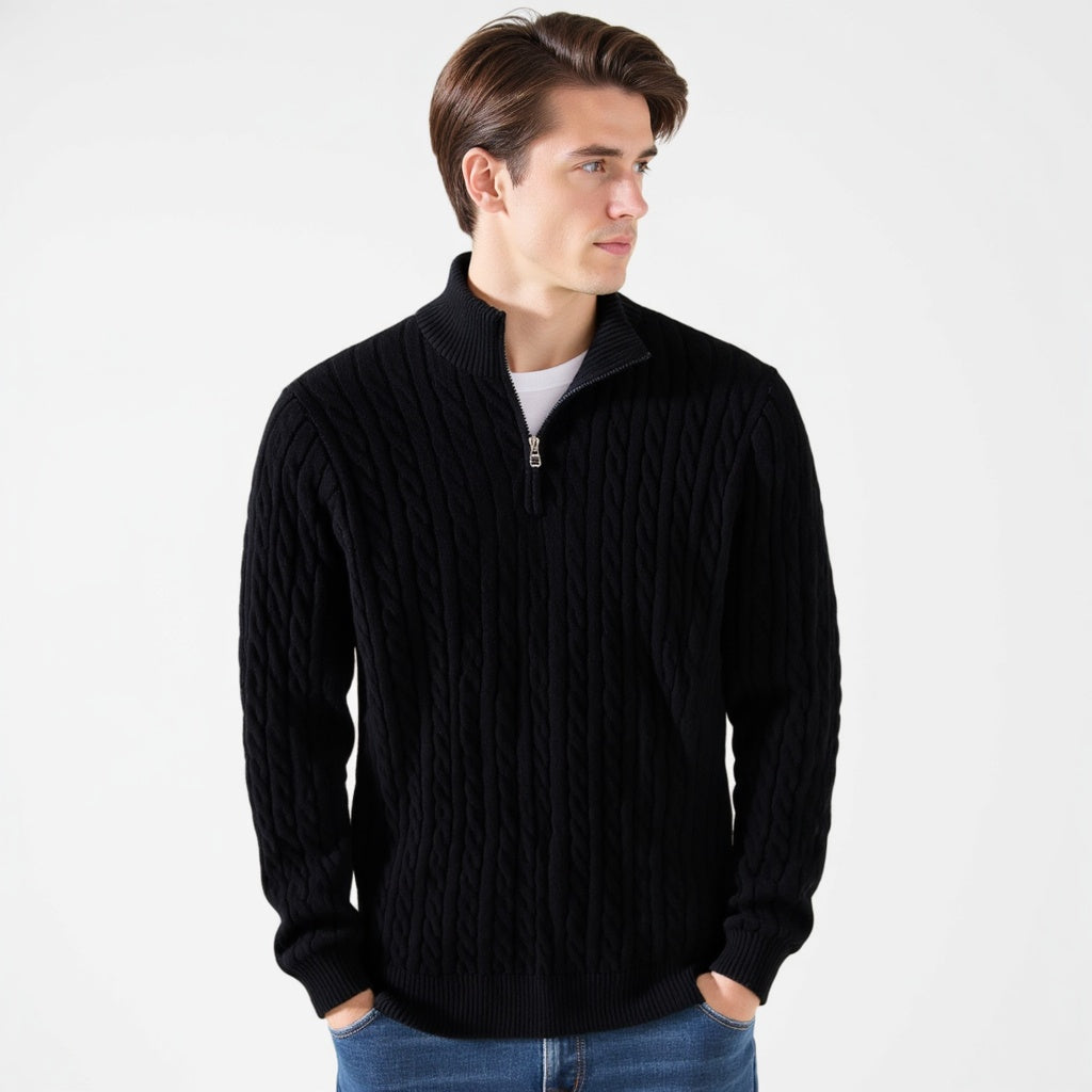 Oakley - Zipped Cable Knit Jumper