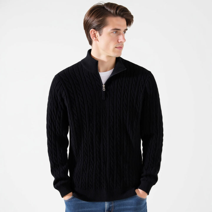Oakley - Zipped Cable Knit Jumper