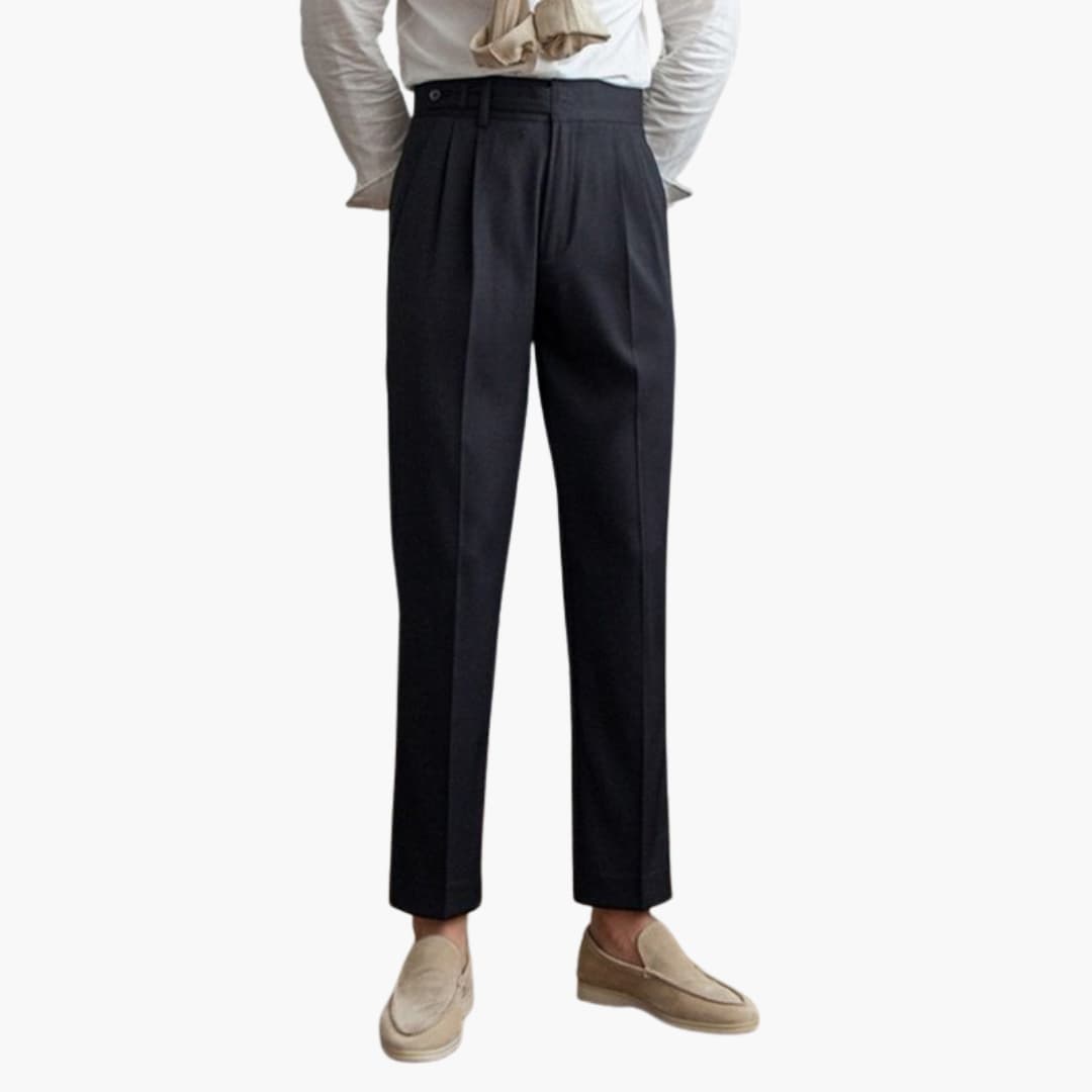 Xavier - Pleated Tapered Trousers