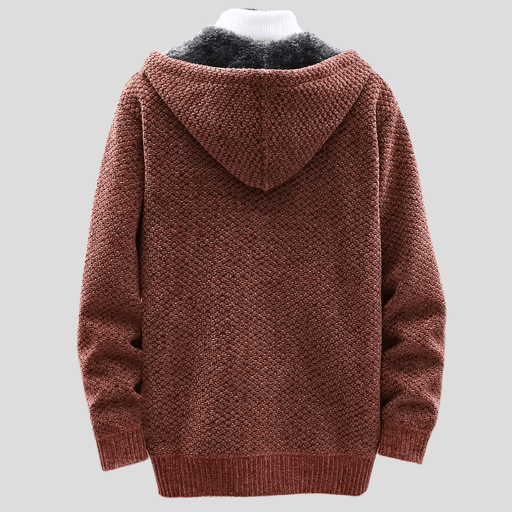 Percival - Lined Hood Zip Cardigan