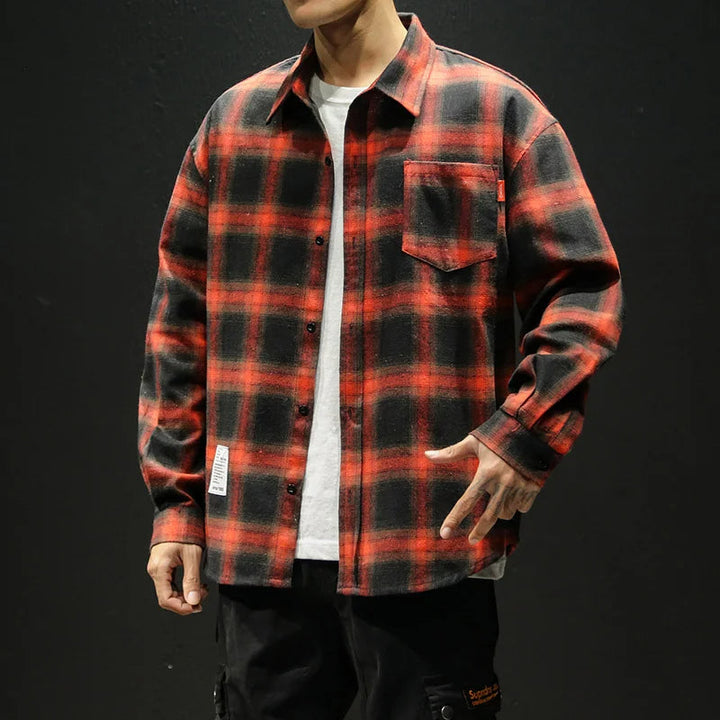 Driftwood Loose-Fit Plaid Shirt