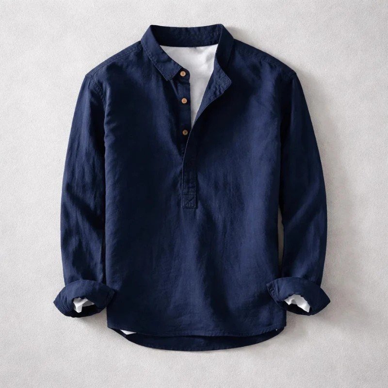 Hetty London Vintage Style Cotton-Linen Shirt for Men