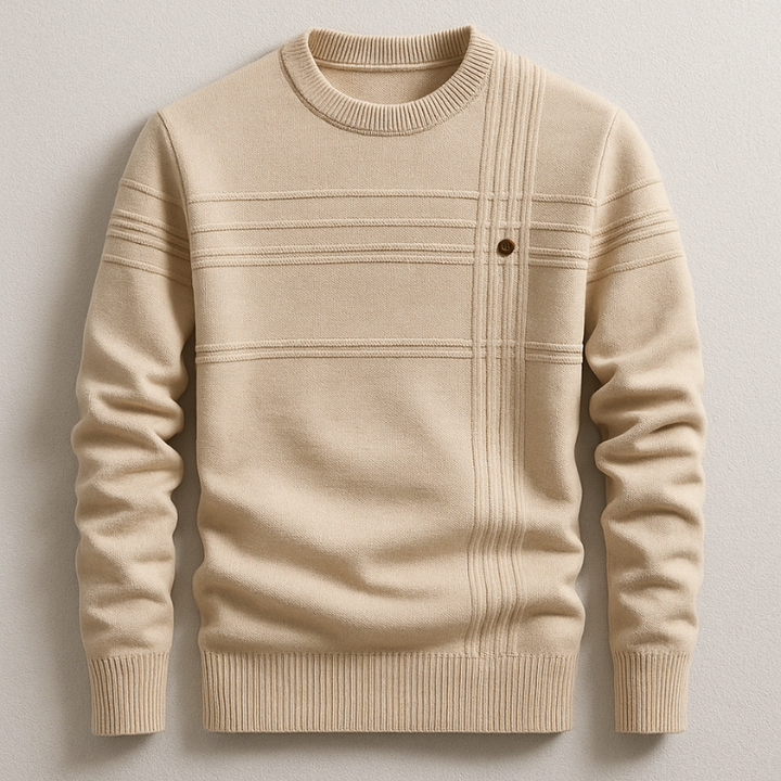 Jerome - Ridged Texture Crew Neck Jumper