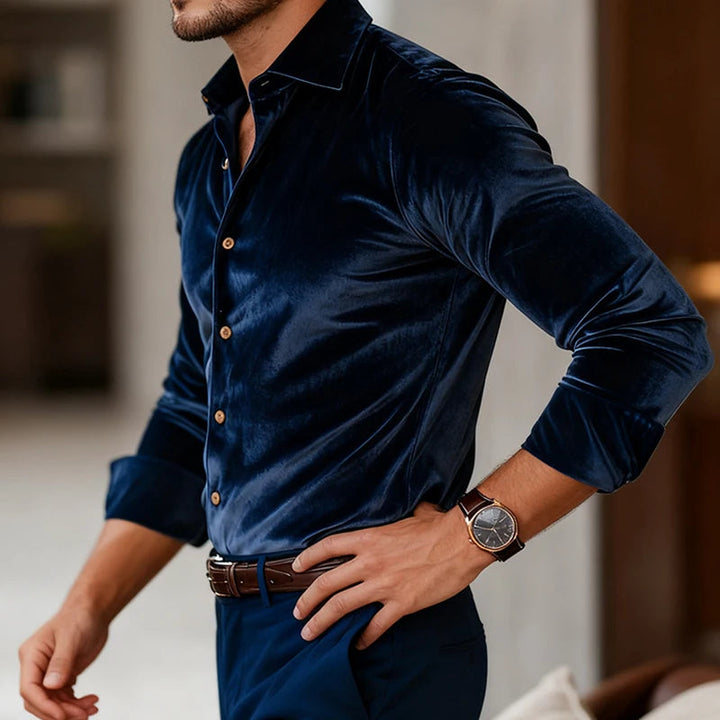 Vellano Luxe Velvet Shirt