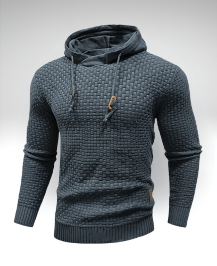 Neville - Textured Knit Hoodie