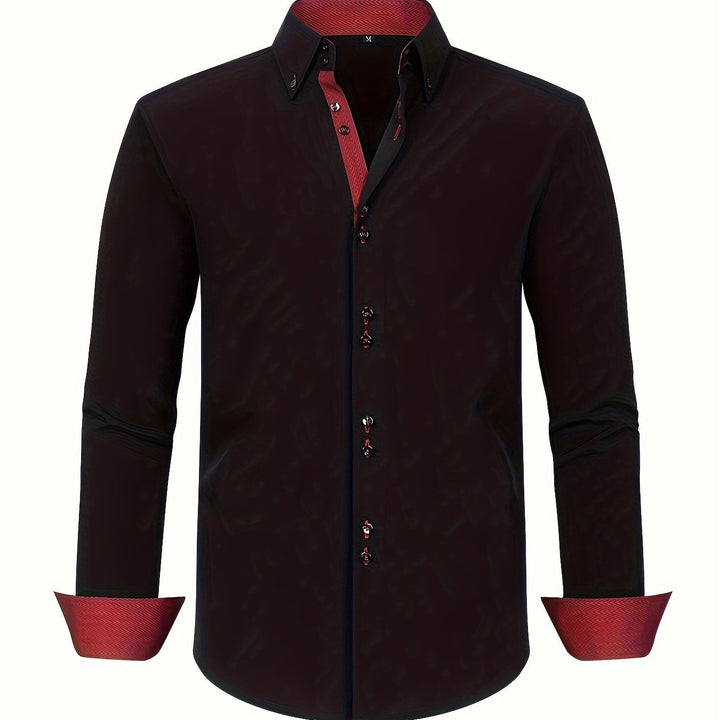 Albert Elegant Lightweight Shirt with Contrast Details