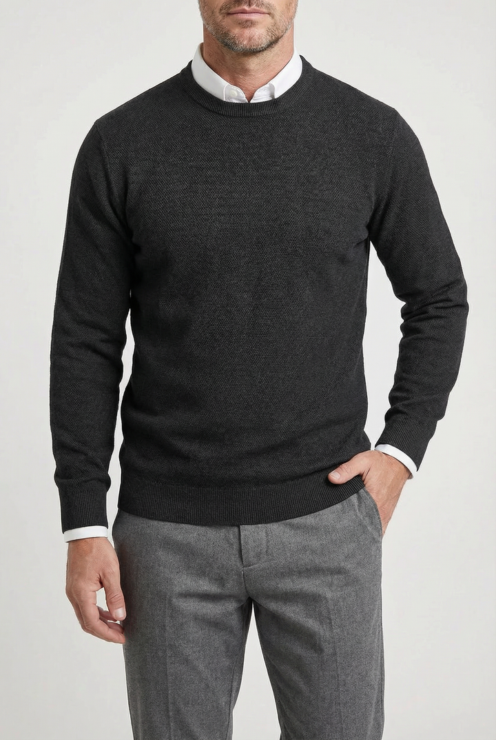 Kenneth - Patterned Crew Neck Jumper