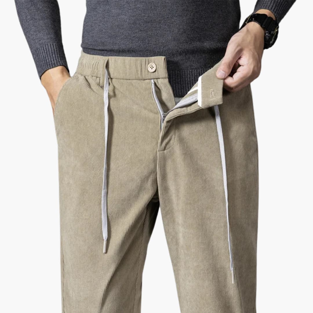Lawrence - Corduroy Drawstring Trousers