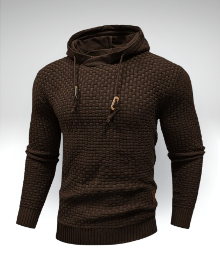 Neville - Textured Knit Hoodie