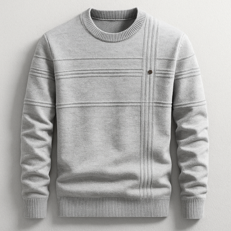Jerome - Ridged Texture Crew Neck Jumper