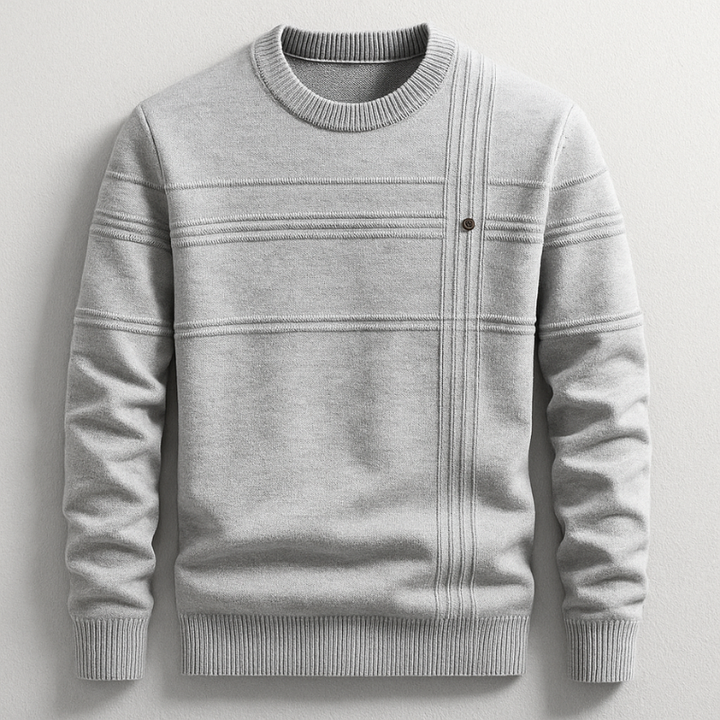 Jerome - Ridged Texture Crew Neck Jumper