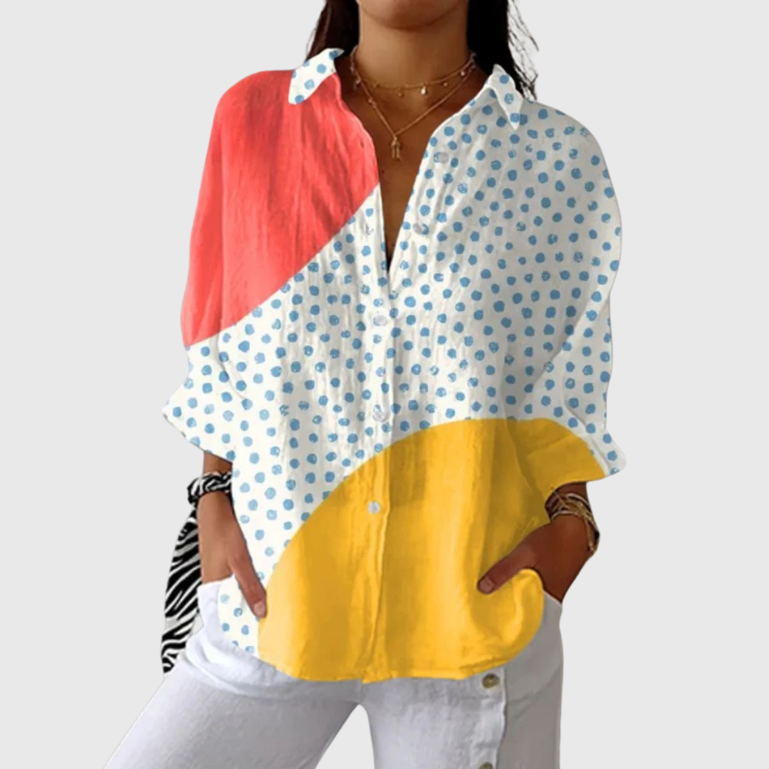Mara | Lightweight Colourful Blouse with Print