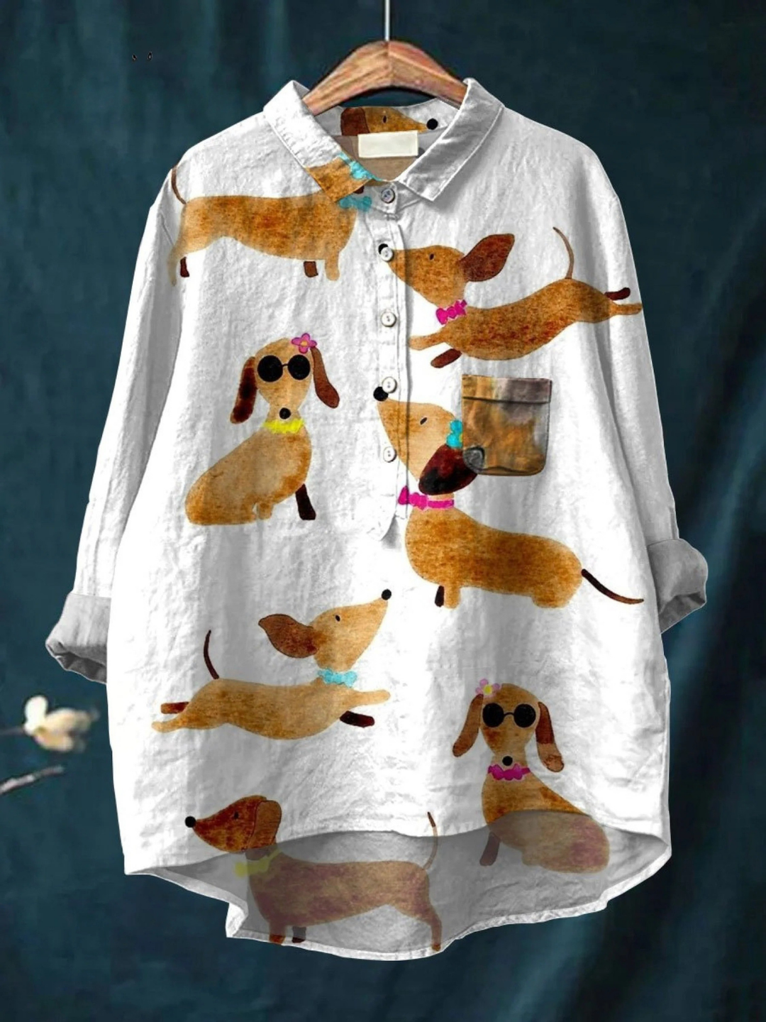 Lotte | Casual T-Shirt with Dog Art
