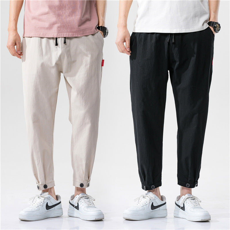 Theo - Fitted Cotton Trousers