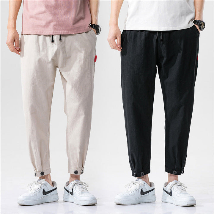 Theo - Fitted Cotton Trousers
