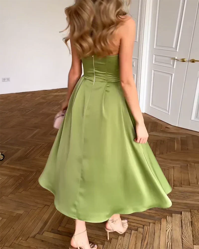 Liora | Elegant Midi Dress Without Straps