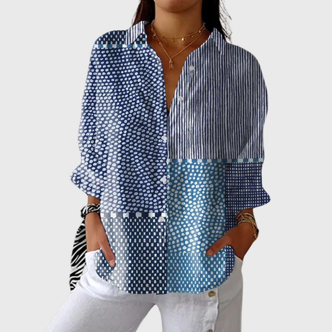 Margit | Light Colourful Blouse with Print