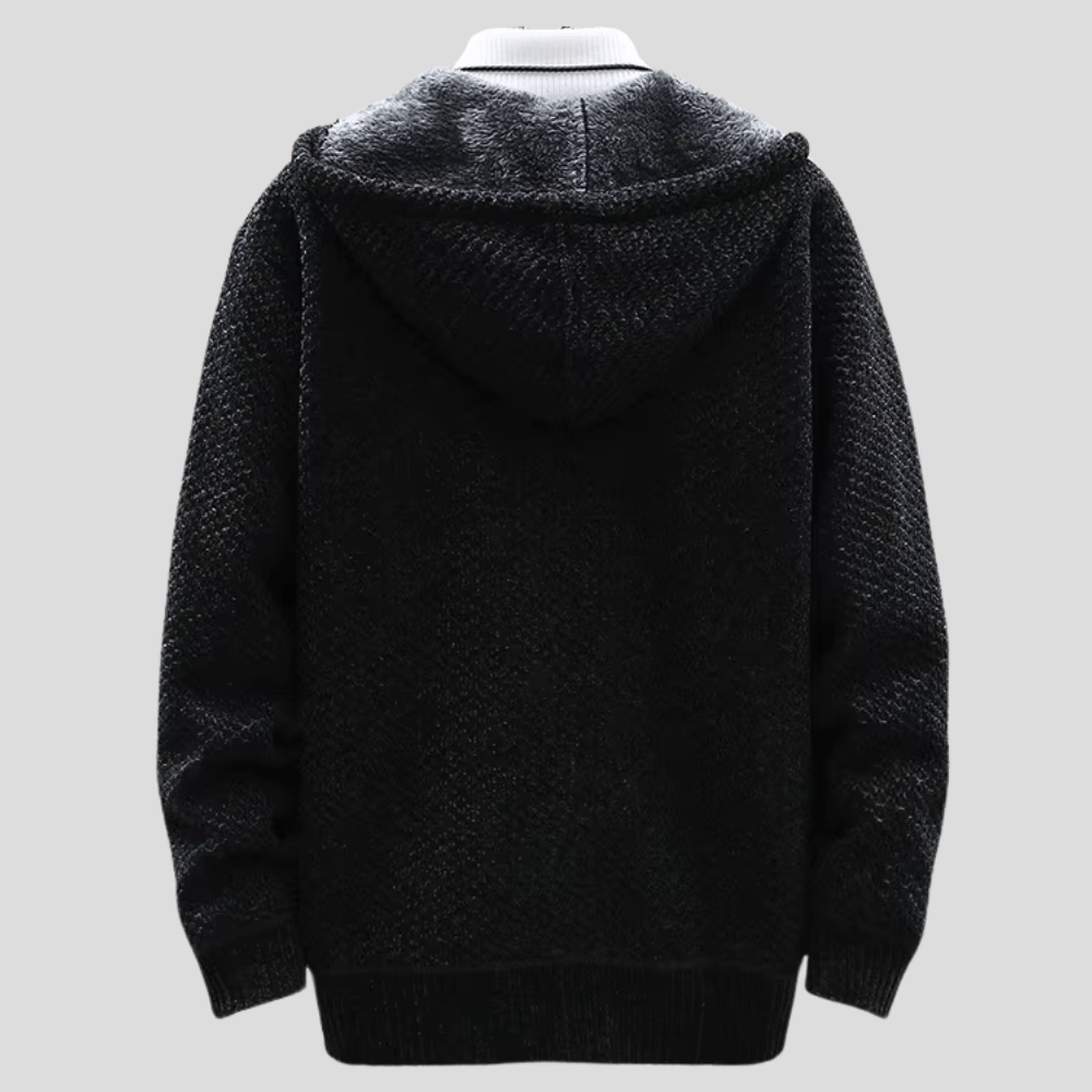 Percival - Lined Hood Zip Cardigan