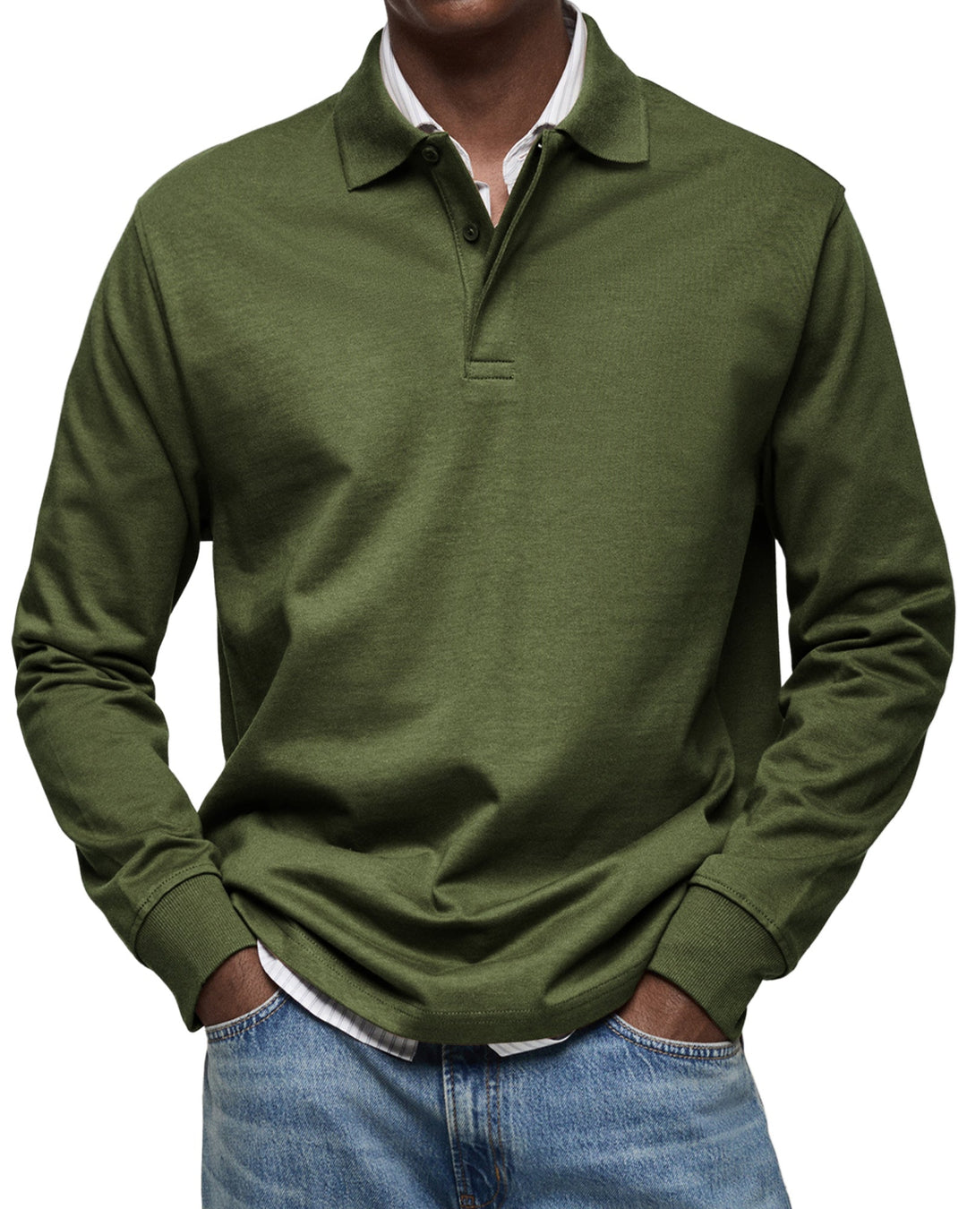Hetty London Elegant Long Sleeve Polo Shirt for Men