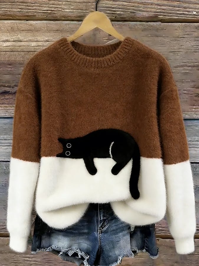Luna | Cat Print Jumper