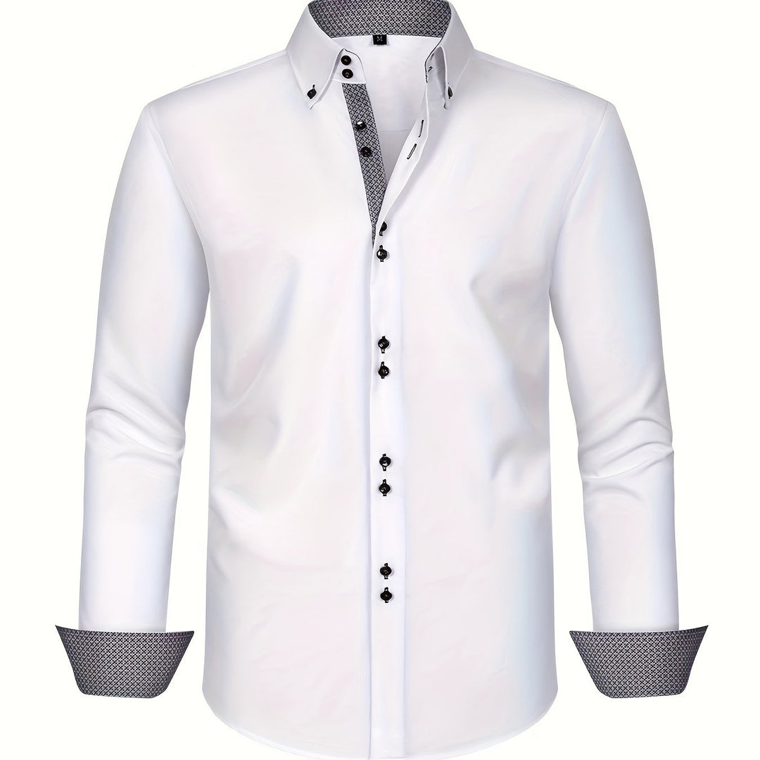 Albert Elegant Lightweight Shirt with Contrast Details