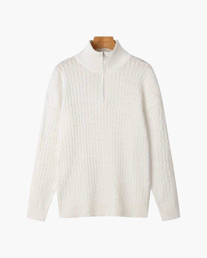 Dexter - Wave Texture Half-Zip Jumper